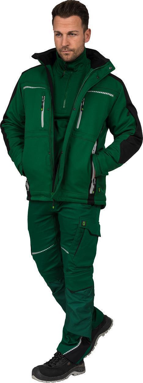Winter-Softshelljacke Flex Line Grün/Schwarz FLEXI, Gr. 2XL von Leibwächter