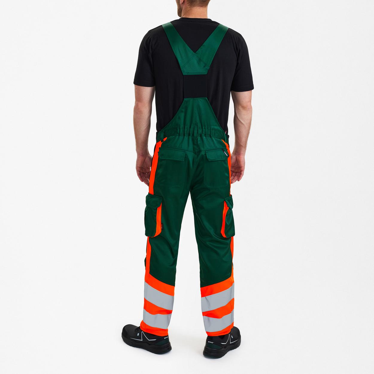 ENGEL Safety Light Latzhose in Grün/Orange, Größe 106