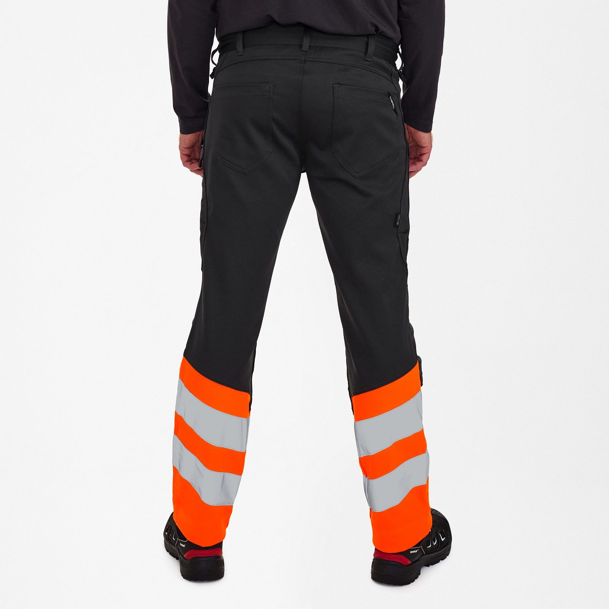 ENGEL Safety Arbeitshose mit 2-Wege-Stretch in Anthrazit Grau/Orange, Größe 26