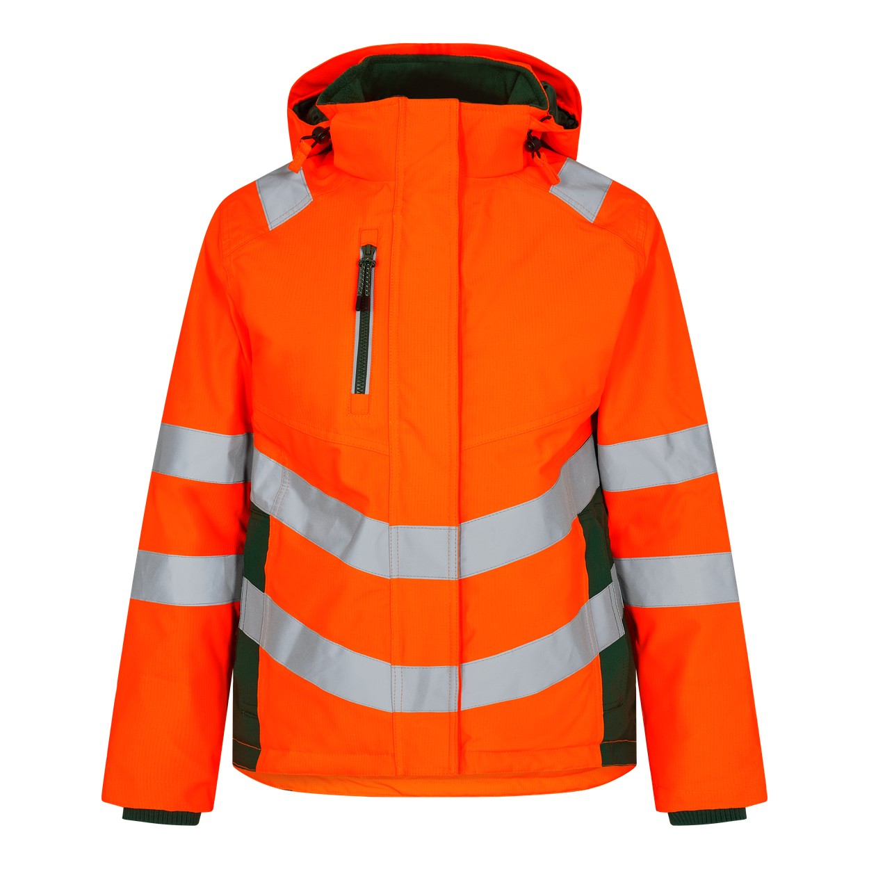 ENGEL Safety Damen Winterjacke in Orange/Grün, Größe XS
