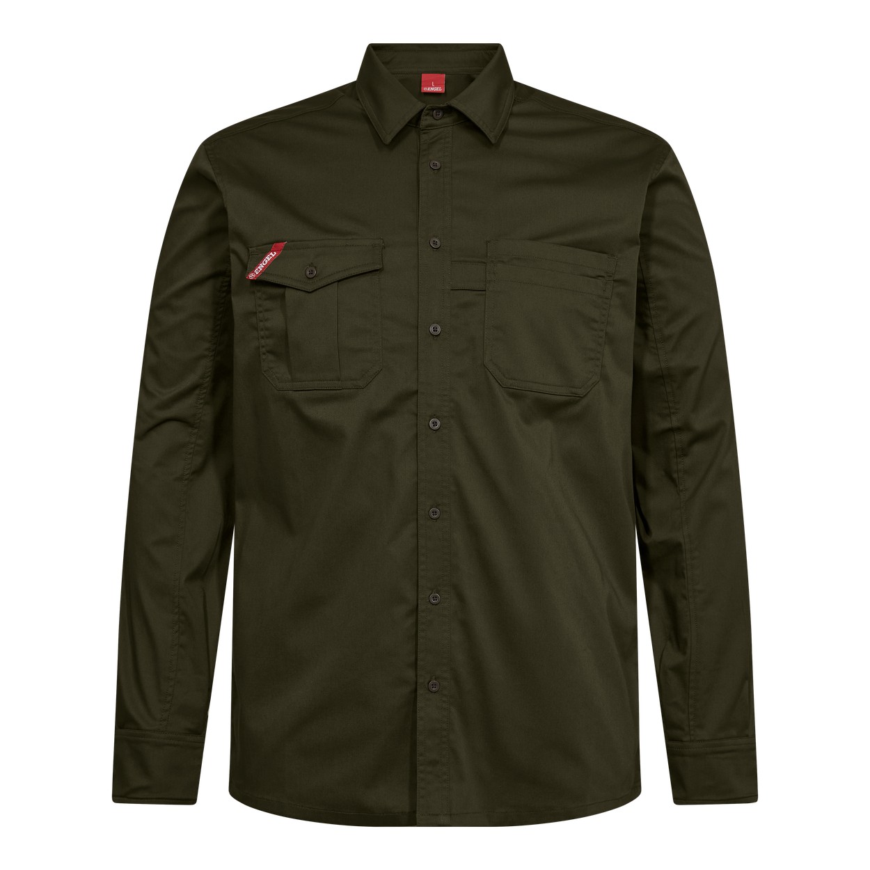 ENGEL Extend Hemd mit Stretch in Forest Green, Größe XS