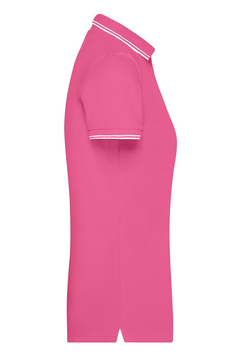 Ladies' Polo "JN985" in Pink/White, Größe 2XL - Daiber
