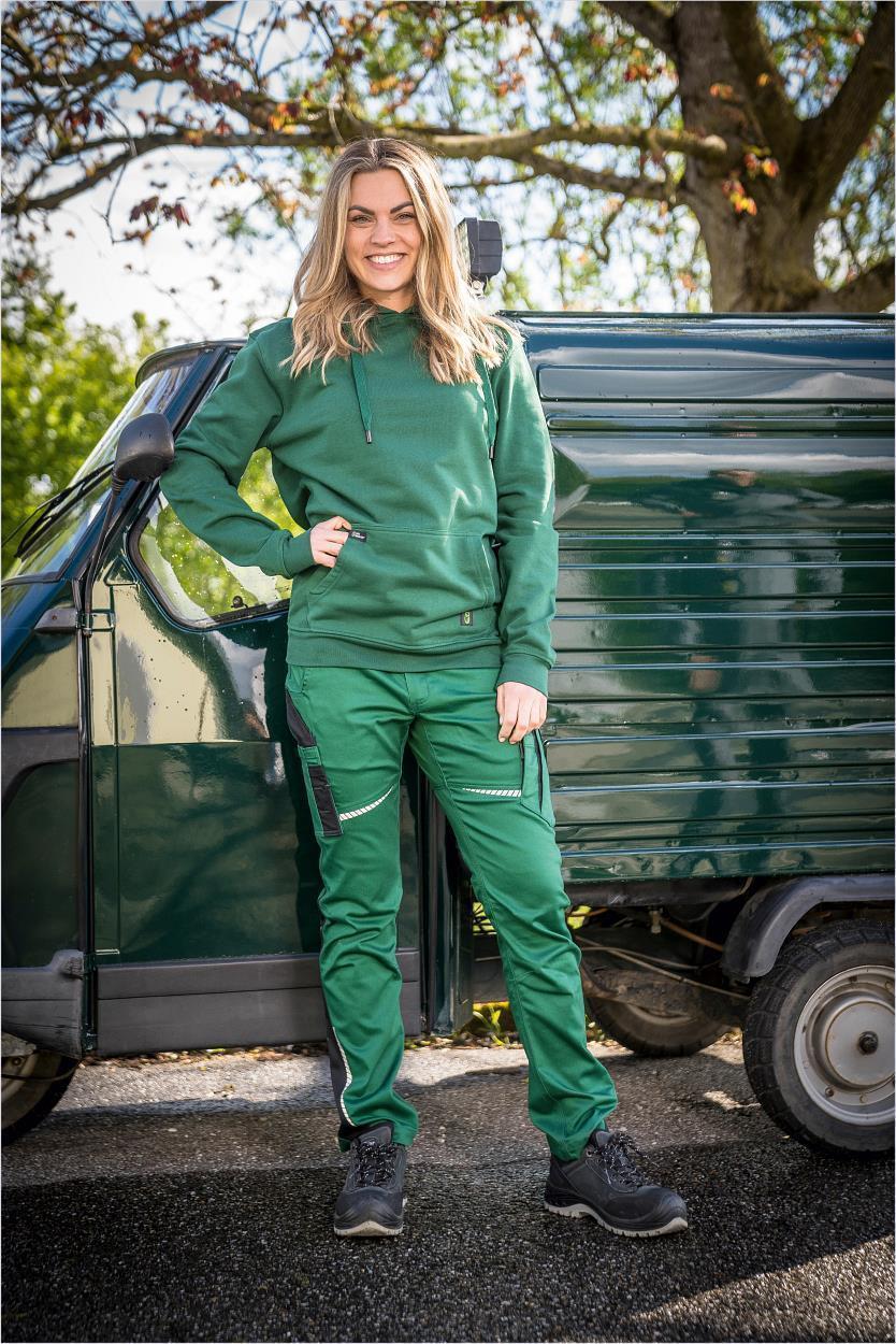 Hoodie "Toni" Flex Line Grün FLEXQ, Gr. 2XL von Leibwächter