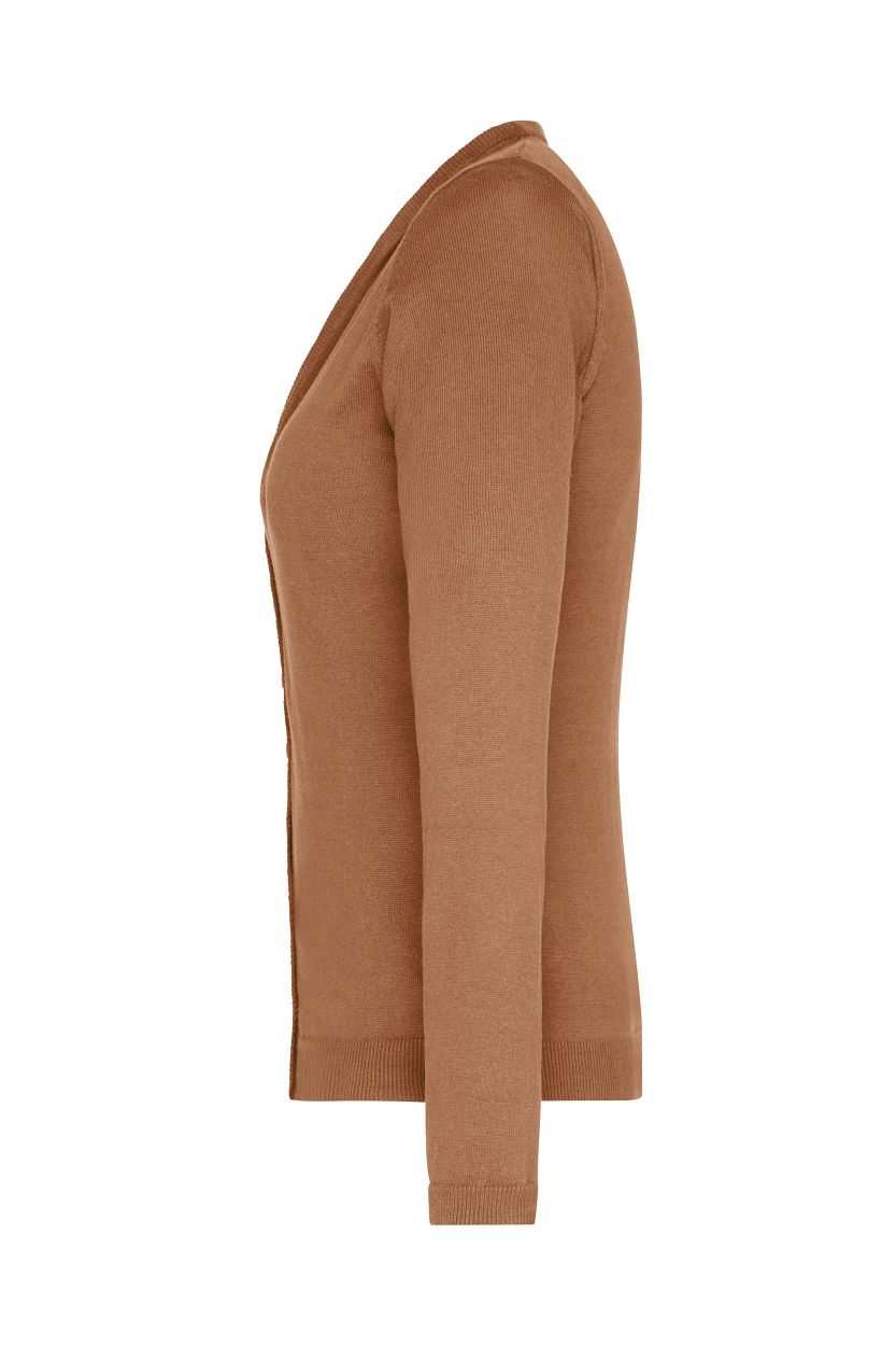 Ladies' V-Neck Cardigan "JN660" in Camel, Größe 2XL - Daiber