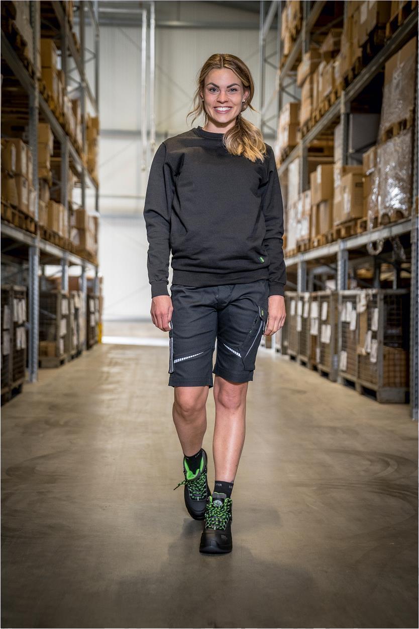 Damen Shorts Flex Line Schwarz/Grau FLXDK, Gr. 52 von Leibwächter