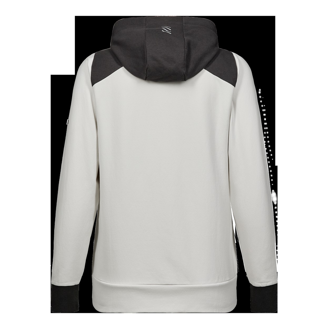 ENGEL Entire Damen Sweatcardigan mit Kapuze in Bone White / Anthracite Grey, Größe 3XL