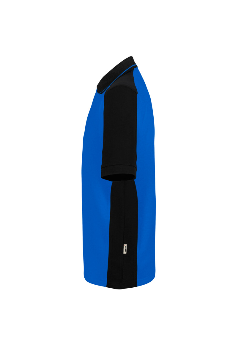 HAKRO 539 Poloshirt Contrast MIKRALINAR® ECO in Royalblau/Schwarz, Größe 6XL