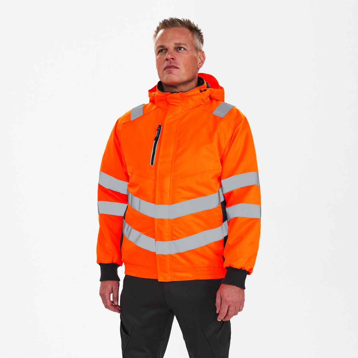 ENGEL Safety Pilotjacke in Orange/Anthrazit Grau, Größe XS