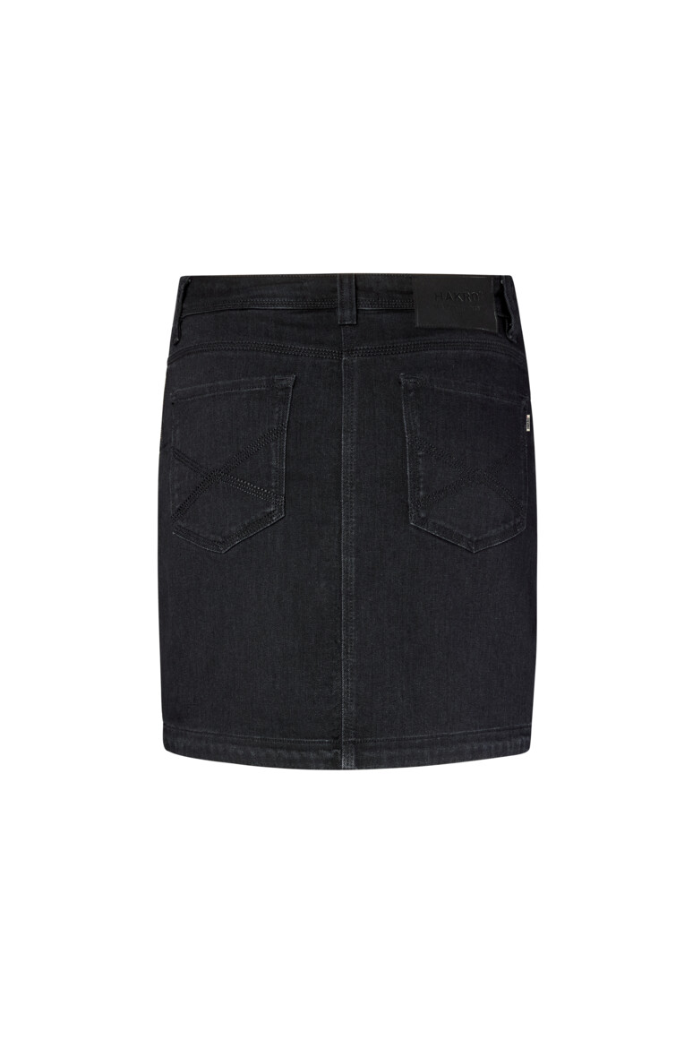HAKRO 732 DAMEN 5-POCKET-JEANSSKORT X-STRETCH ECO in Schwarz, Größe 3XL