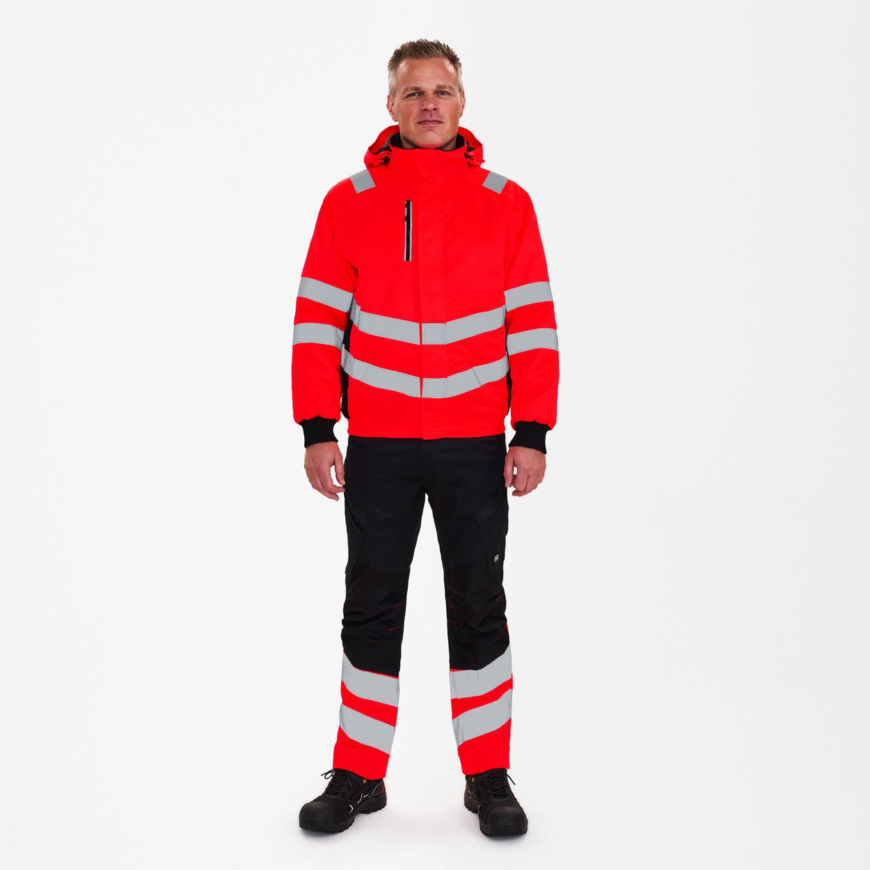 ENGEL Safety Pilotjacke in Rot/Schwarz, Größe XS