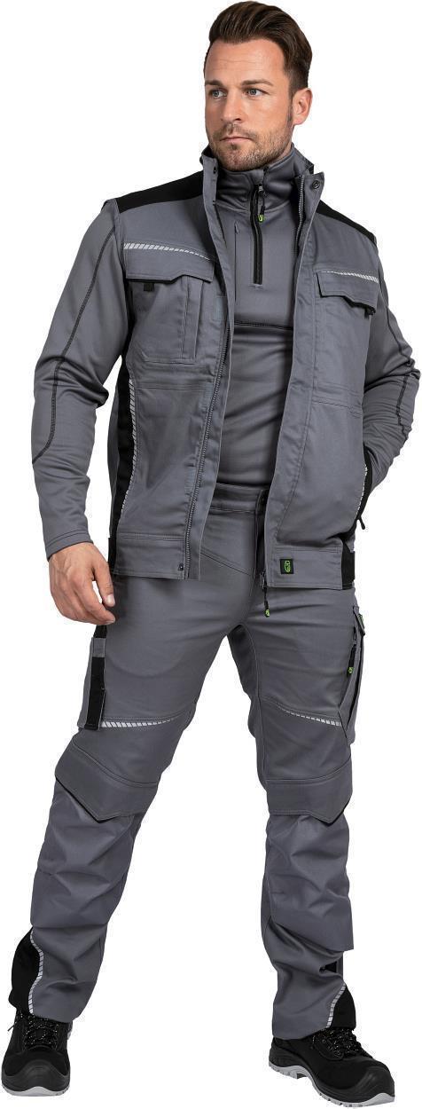 Weste Flex Line Grau/Schwarz FLEXV, Gr. 2XL von Leibwächter