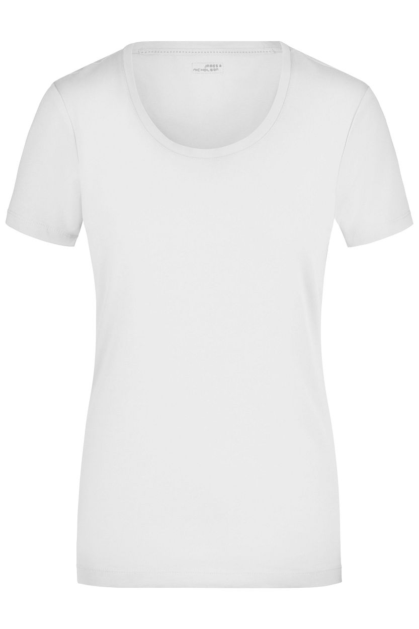 Ladies' Stretch Round-T "JN926" in White, Größe 2XL - Daiber