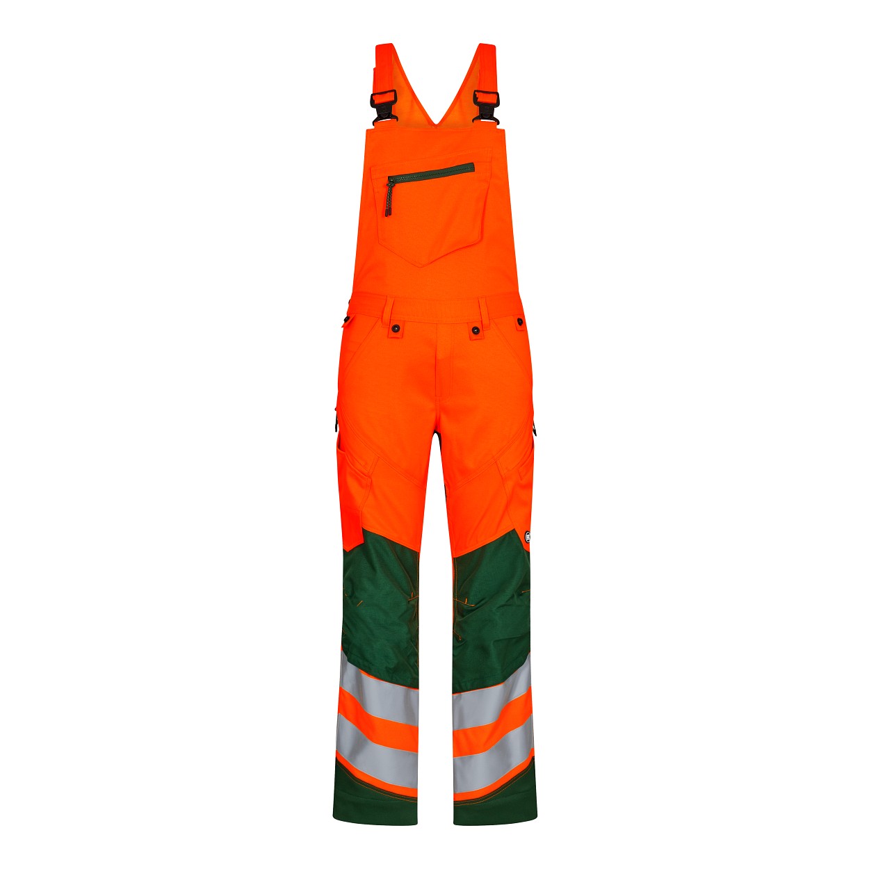 ENGEL Safety Latzhose in Orange/Grün, Größe 26