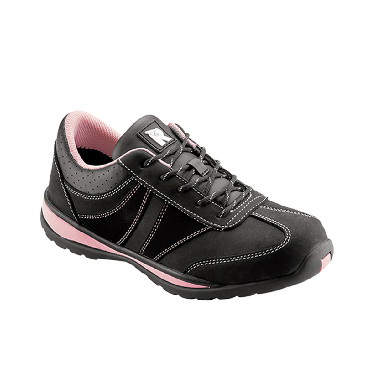 RUNNEX® S2-Damen-Sicherheitshalbschuhe GirlStar in Schwarz / Pink, Gr. 42