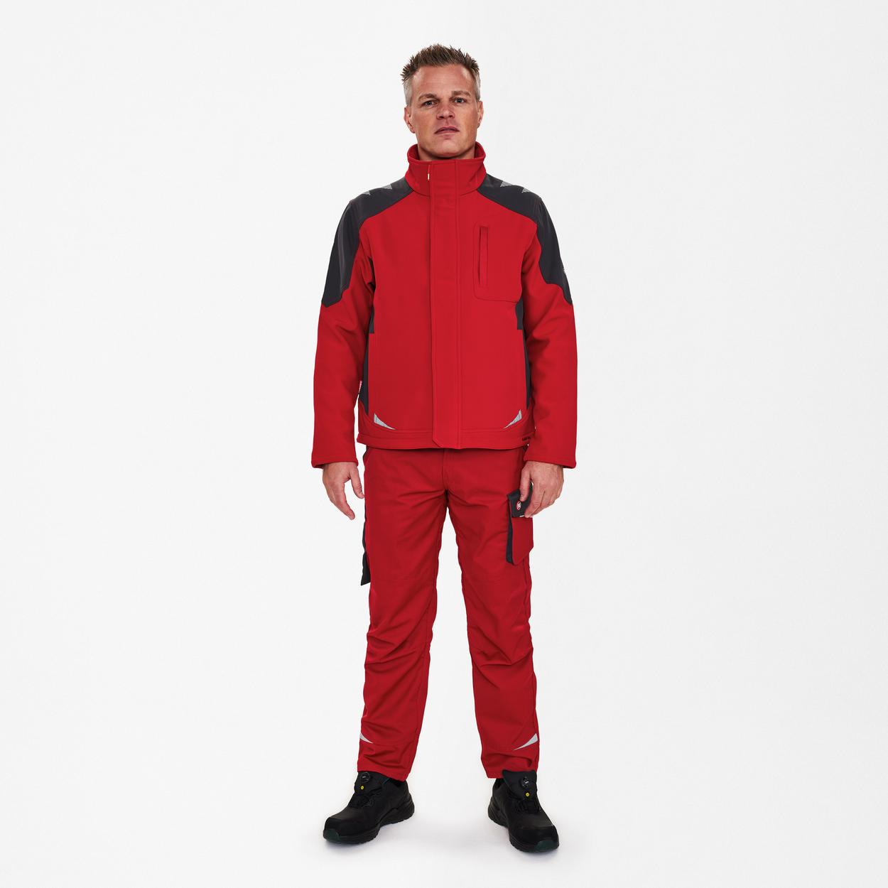 ENGEL Galaxy Softshelljacke in Tomato Red/Anthrazit Grau, Größe XS