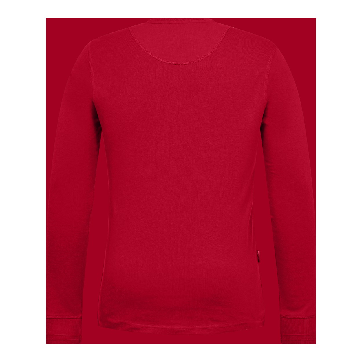 ENGEL Extend Grandad langarm-Shirt in Tomato Red, Größe XS