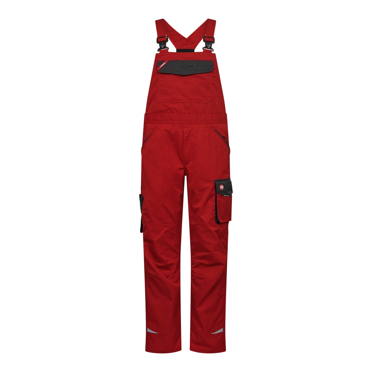 ENGEL Galaxy Light Latzhose in Tomato Red/Anthrazit Grau, Größe 58