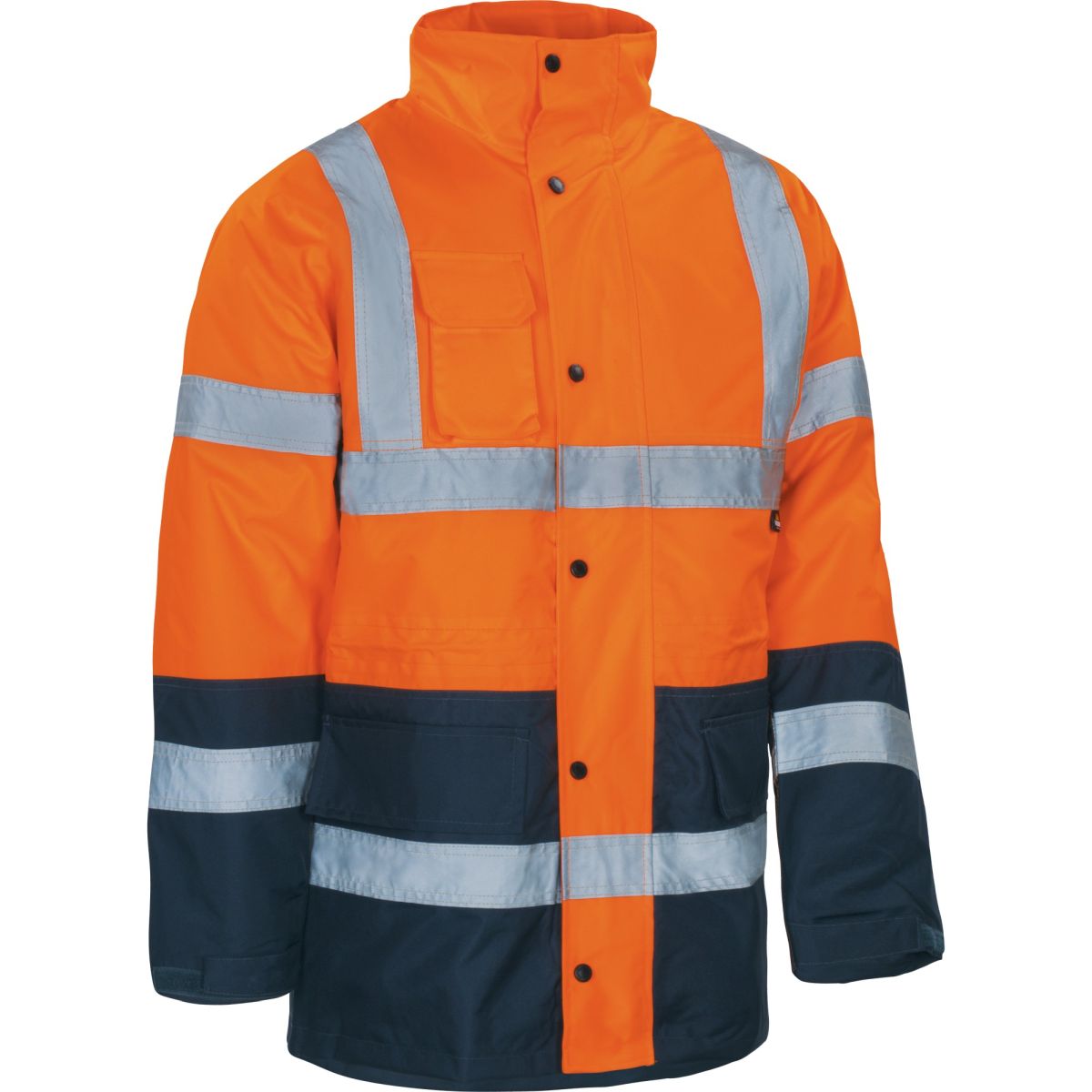 Warnschutz-Parka 2in1 leuchtorange-marine von Vizwell