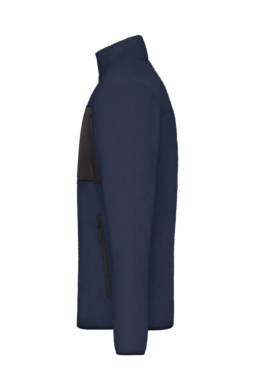 Men's Fleece Jacket GRS "JN1312" in Navy/Black, Größe 3XL - Daiber