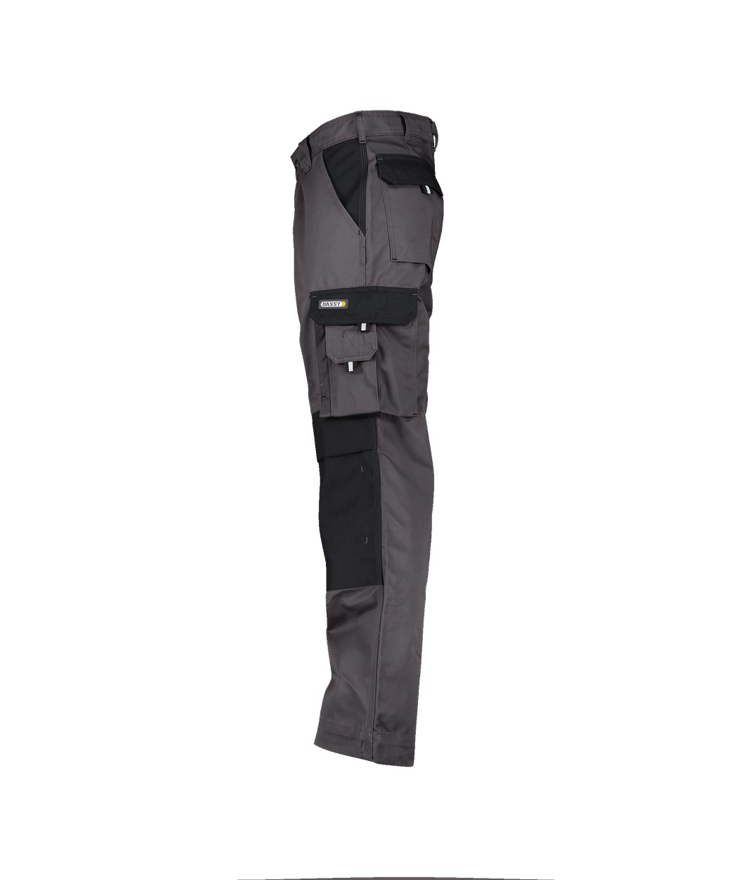 Zweifarbige Arbeitshose mit Kniepolstertaschen "DASSY® Boston" in ZEMENTGRAU/SCHWARZ, Größe 58 - langer Schritt PESCO61