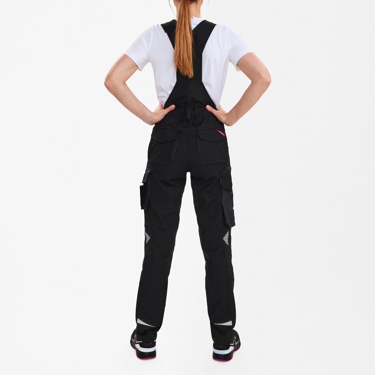 ENGEL Galaxy Damen Latzhose in Schwarz/Anthrazit Grau, Größe 48