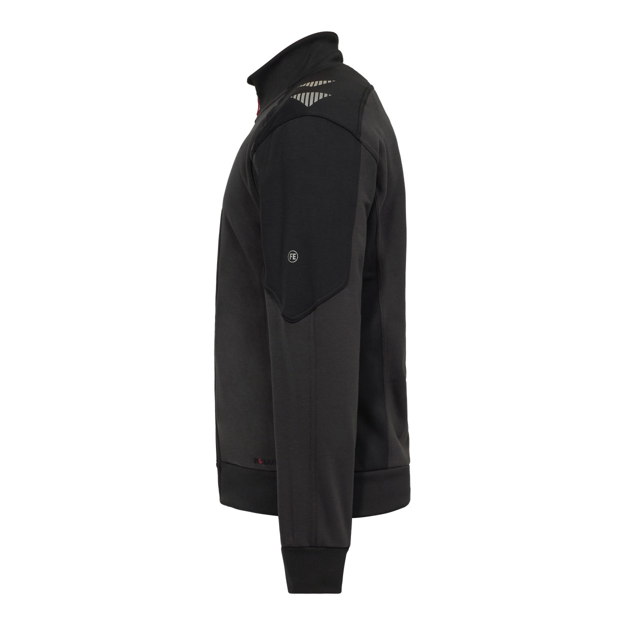 ENGEL Galaxy Sweatcardigan mit Kragen in Anthrazitgrau/Schwarz, Größe XS