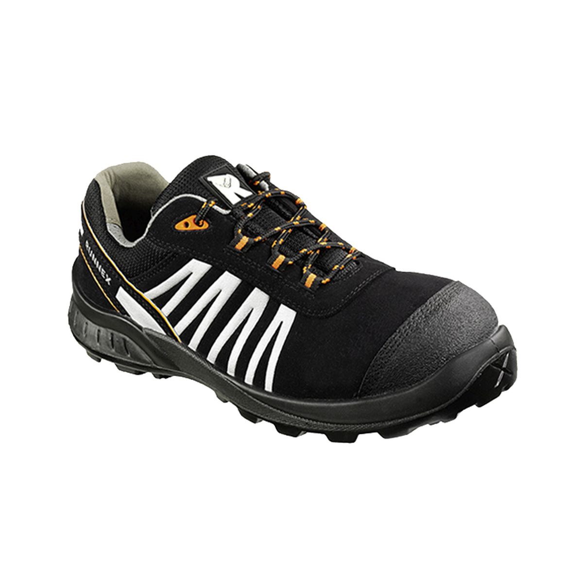 RUNNEX® S2-Sicherheitshalbschuhe TeamStar in Schwarz / Silber / Orange, Gr. 36