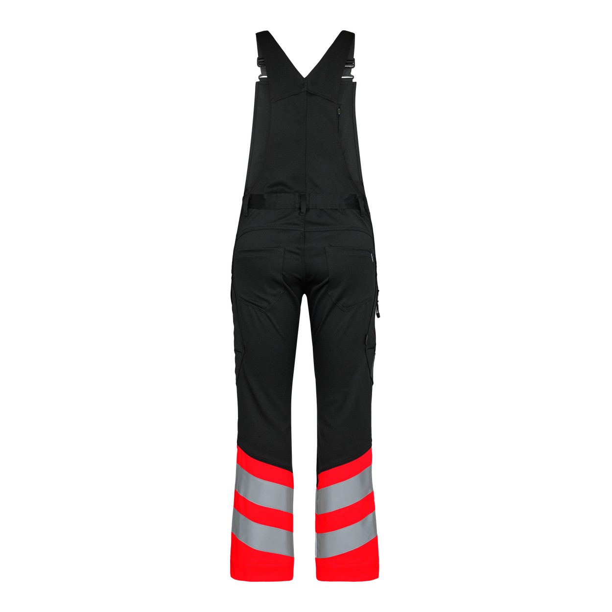 ENGEL Safety Latzhose mit 2-Wege-Stretch in Schwarz/Rot, Größe 26