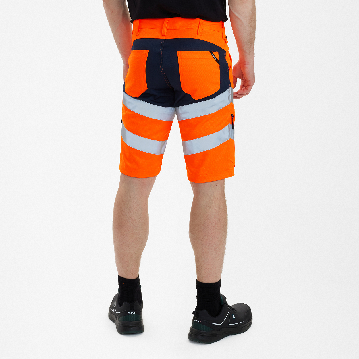 ENGEL Safety Arbeitsshorts mit 2-Wege-Stretch in Orange/Blue ink, Größe 54