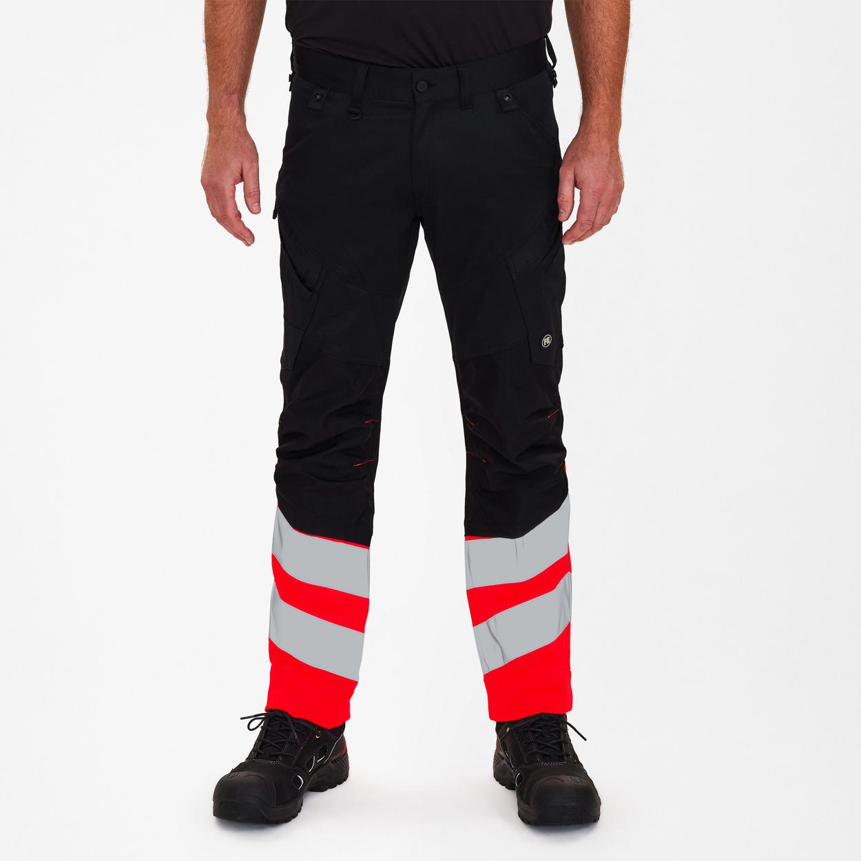 ENGEL Safety Arbeitshose mit 2-Wege-Stretch in Schwarz/Rot, Größe 26