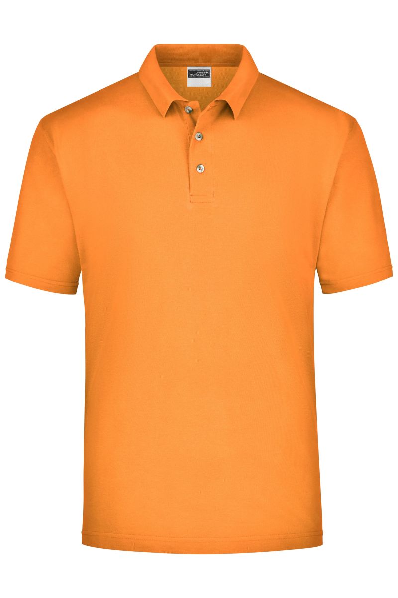 JN020 Klassisches Polo-Piqué Medium in Orange, Größe M von James & Nicholson