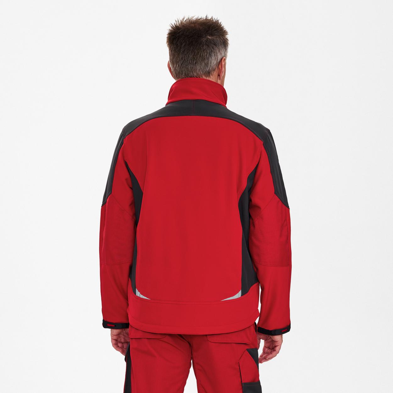 ENGEL Galaxy Softshelljacke in Tomato Red/Anthrazit Grau, Größe XS