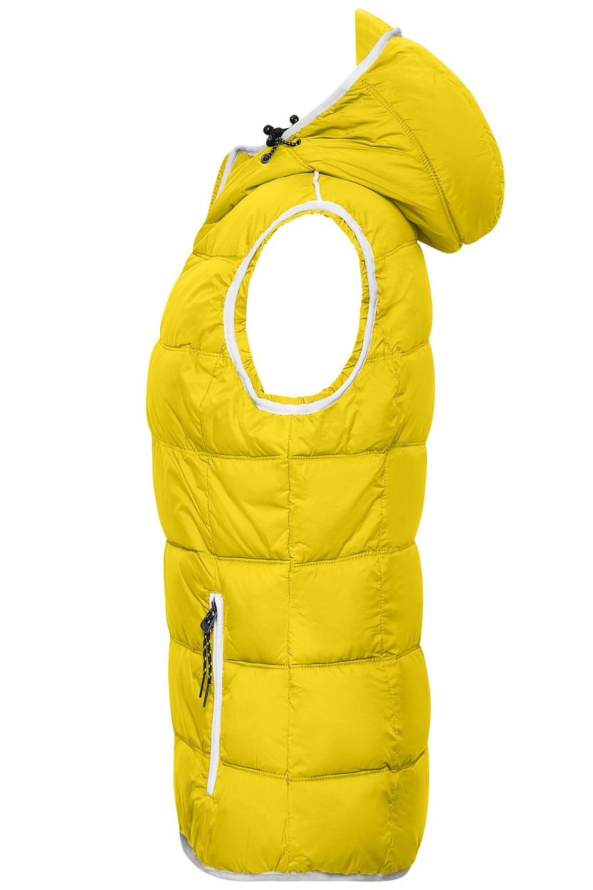 Ladies' Maritime Vest "JN1075" in Sun-Yellow/White, Größe 2XL - Daiber