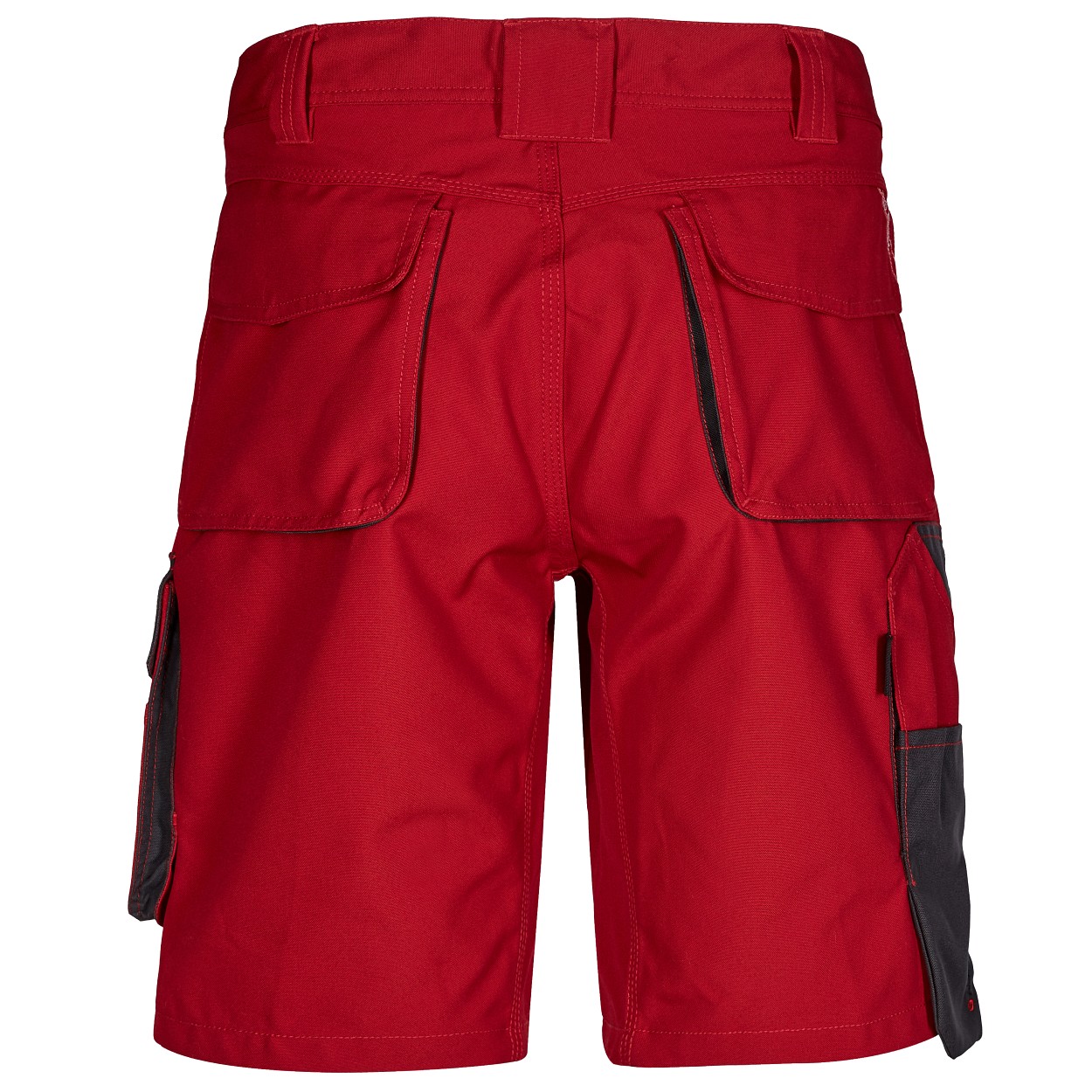ENGEL Galaxy Arbeitsshorts in Tomato Red/Anthrazit Grau, Größe 54