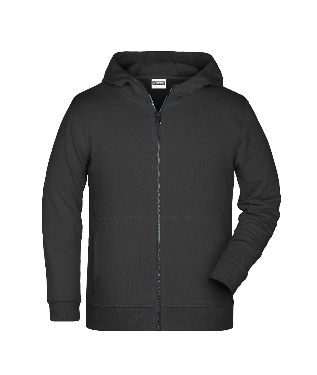 Children's Zip Hoody OCS Blended & RCS "8026K" in Black, Größe 2XL - Daiber