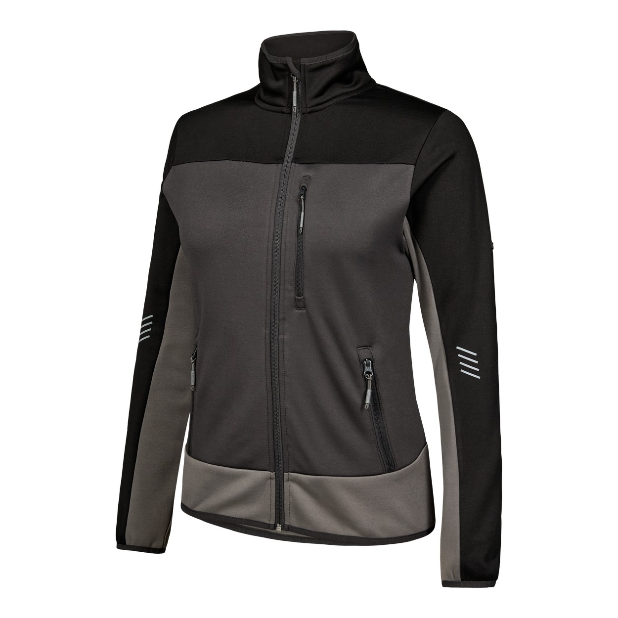 ENGEL Entire Damen Midlayer-Cardigan in Anthrazitgrau/Schwarz, Größe XS