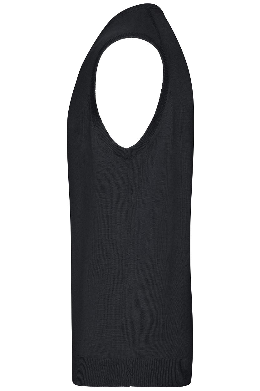 Men's V-Neck Pullunder "JN657" in Black, Größe 3XL - Daiber