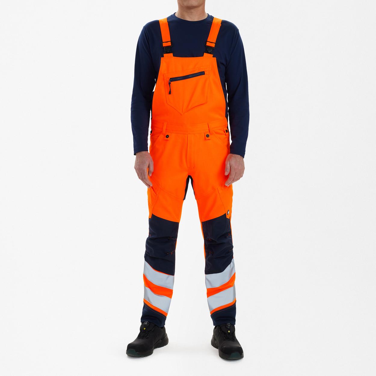 ENGEL Safety Latzhose mit 2-Wege-Stretch in Orange/Blue ink, Größe 26