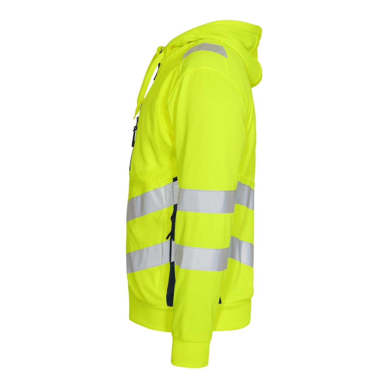 ENGEL Safety Sweatcardigan in Gelb/Blue Ink, Größe XS