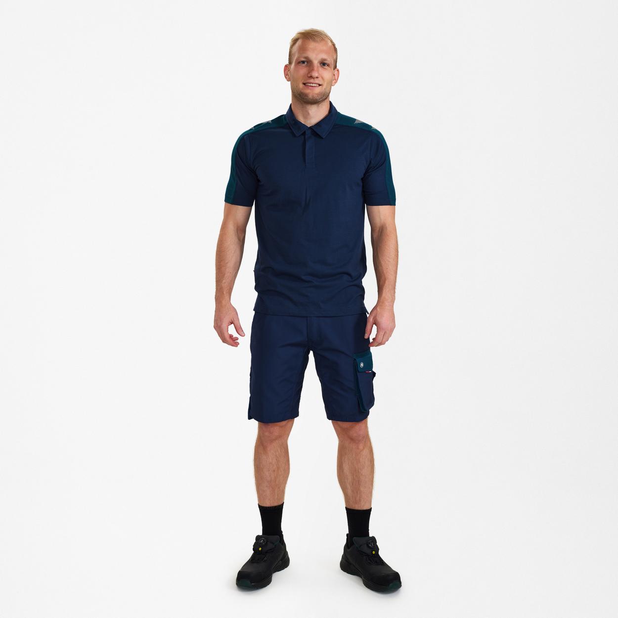 ENGEL Galaxy Poloshirt in Blue Ink/Dark Petrol, Größe XS