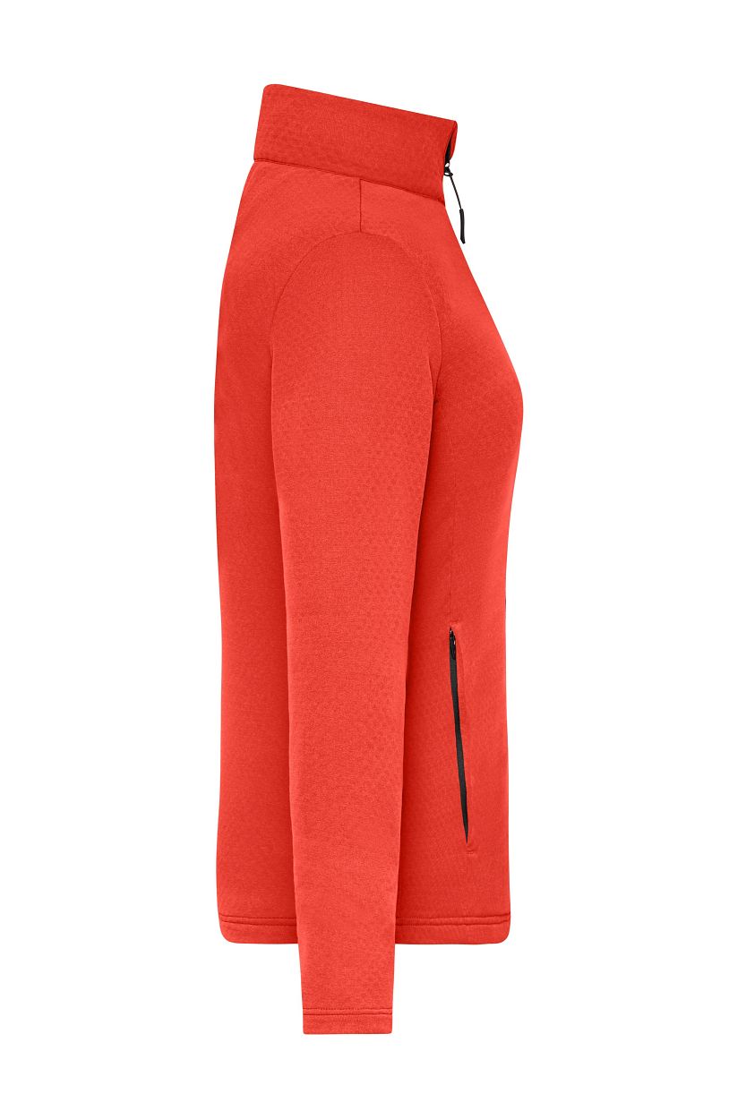 Ladies' Sports Structured Fleece Jacket GRS "JN1387" in Spicy-Orange, Größe 2XL - Daiber