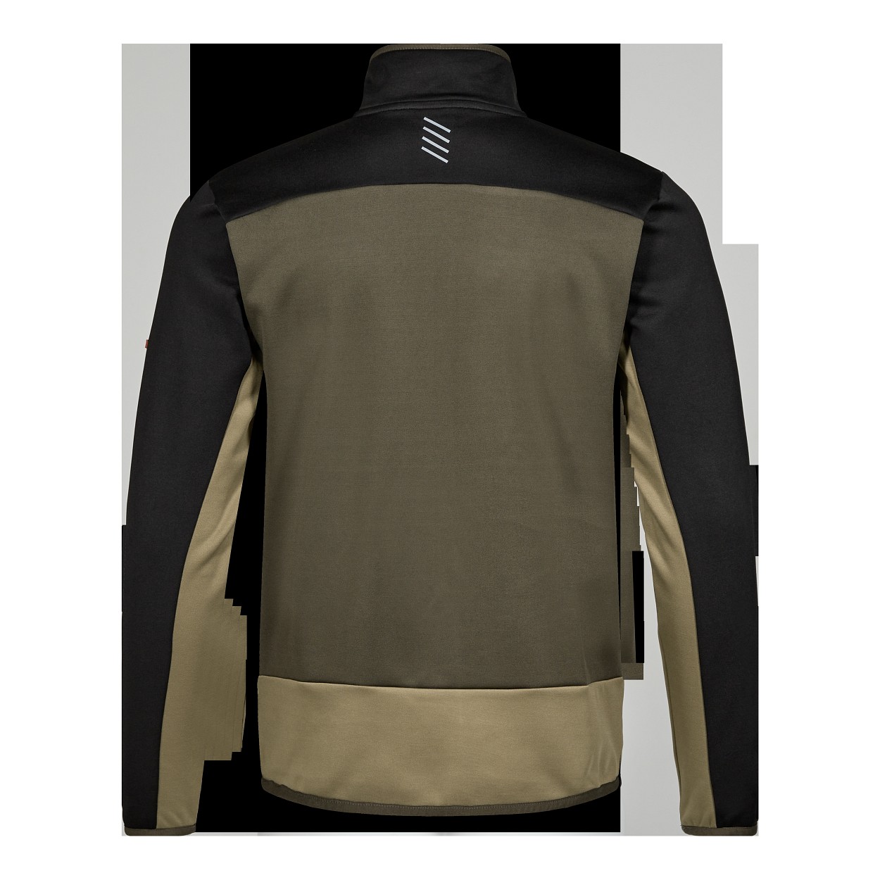 ENGEL Entire Midlayer-Cardigan in Forest Green/Schwarz, Größe XS