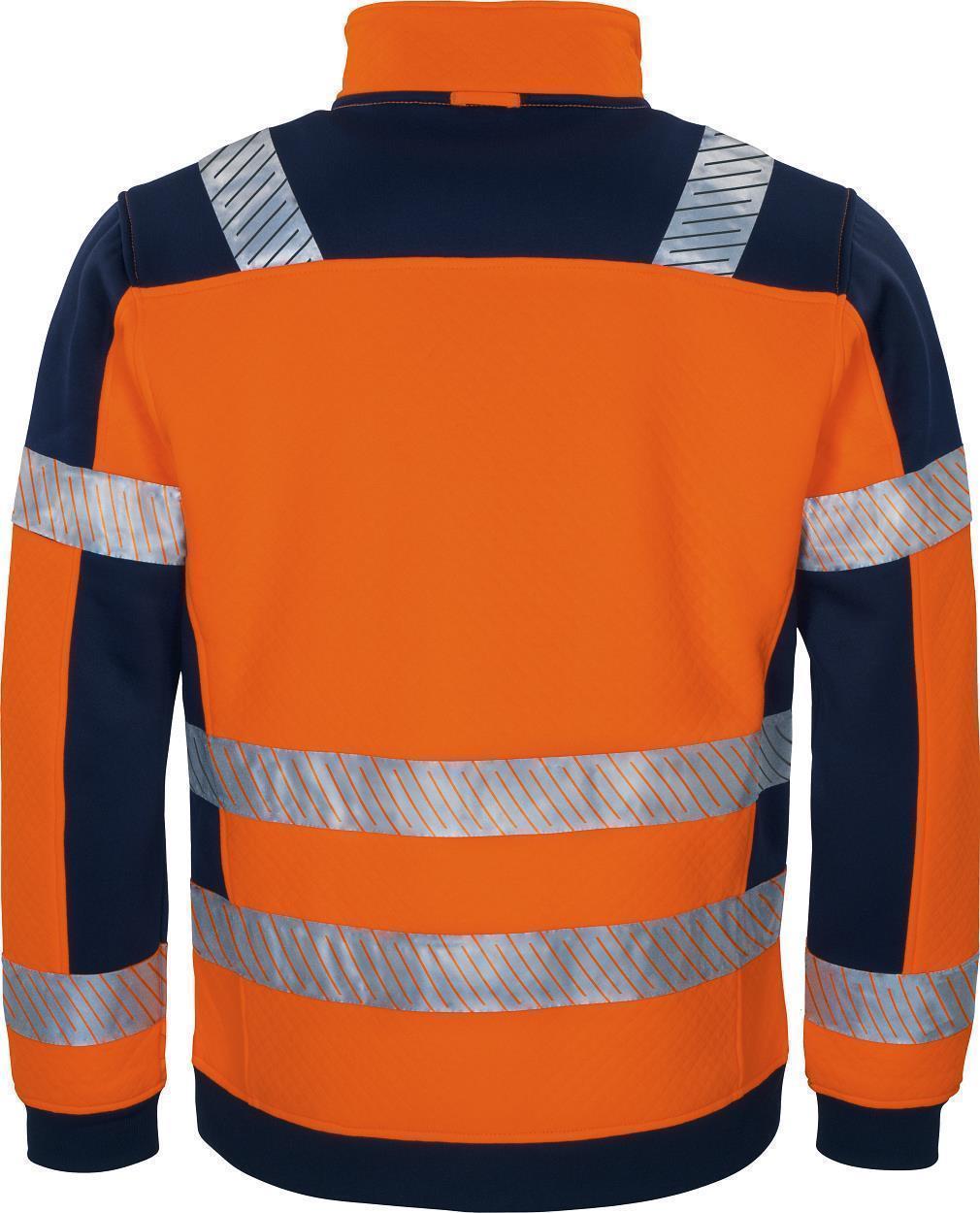 Warnschutz-Kontrast-Innenjacke leuchtorange-marine in Gr. XXL von Vizwell