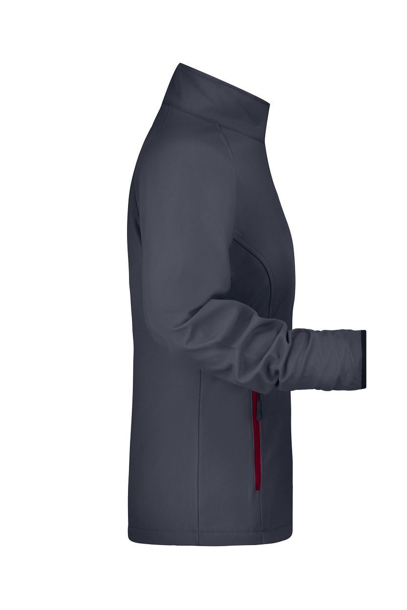 Ladies' Promo Softshell Jacket "JN1129" in Iron-Grey/Red, Größe 2XL - Daiber