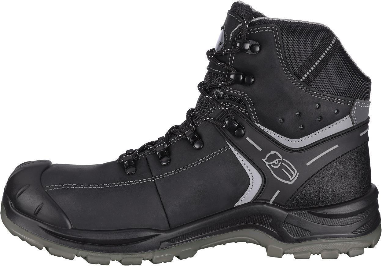 Stiefel niedrig L6122 München in Schwarz/Grau, Gr. 48 von Leibwächter