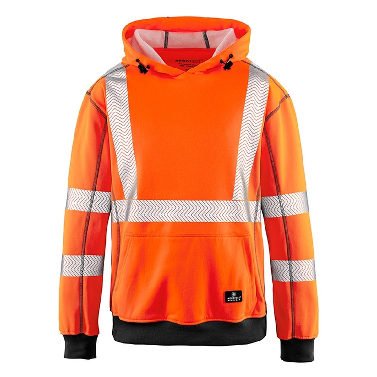 4PROTECT® Warnschutz Hoodie Portland in Orange, Größe S