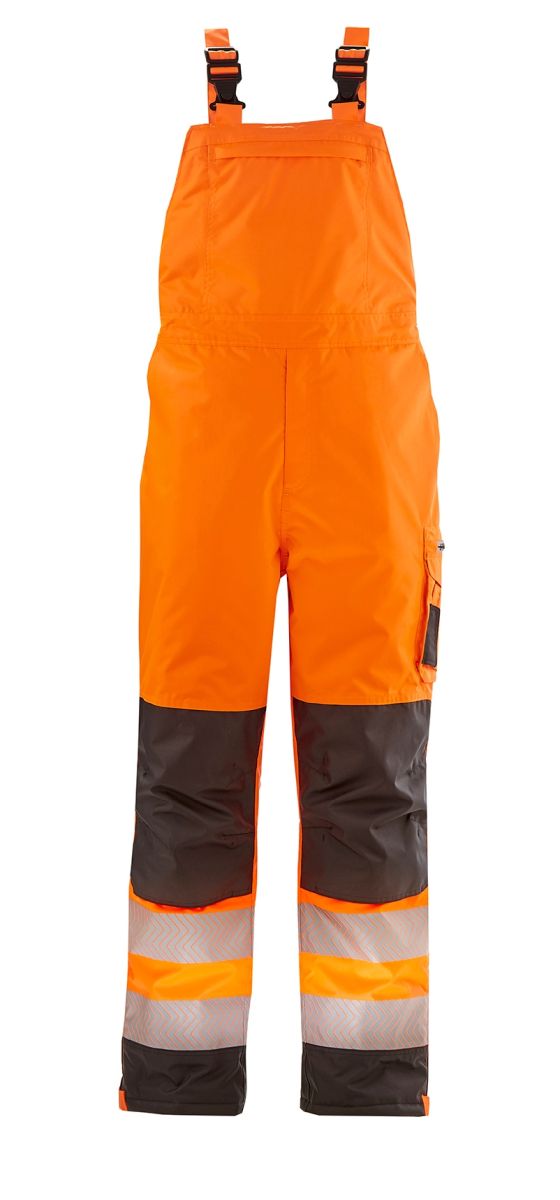 4PROTECT® Warn-Winter-Wetterschutz-Latzhose ATLANTA in Orange, Größe M