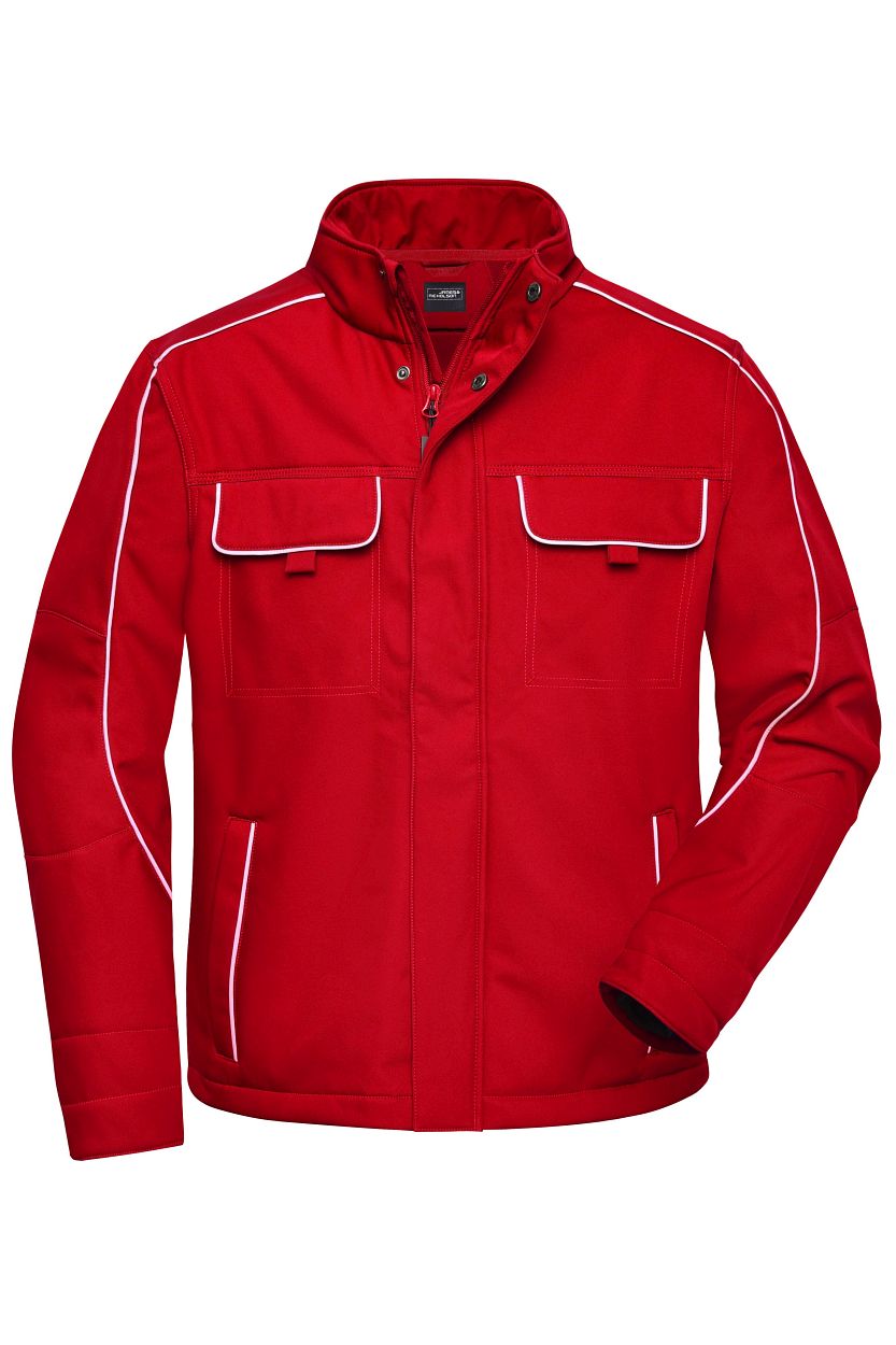 Workwear Softshell Jacket - SOLID - "JN884" in Red, Größe 6XL - Daiber