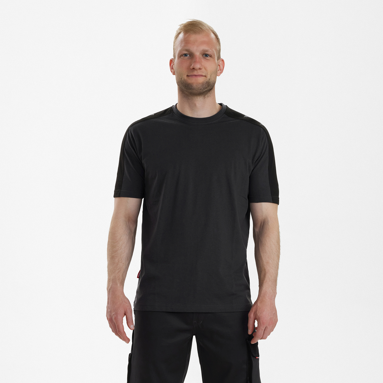 ENGEL Galaxy T-Shirt in Anthrazitgrau/Schwarz, Größe XS