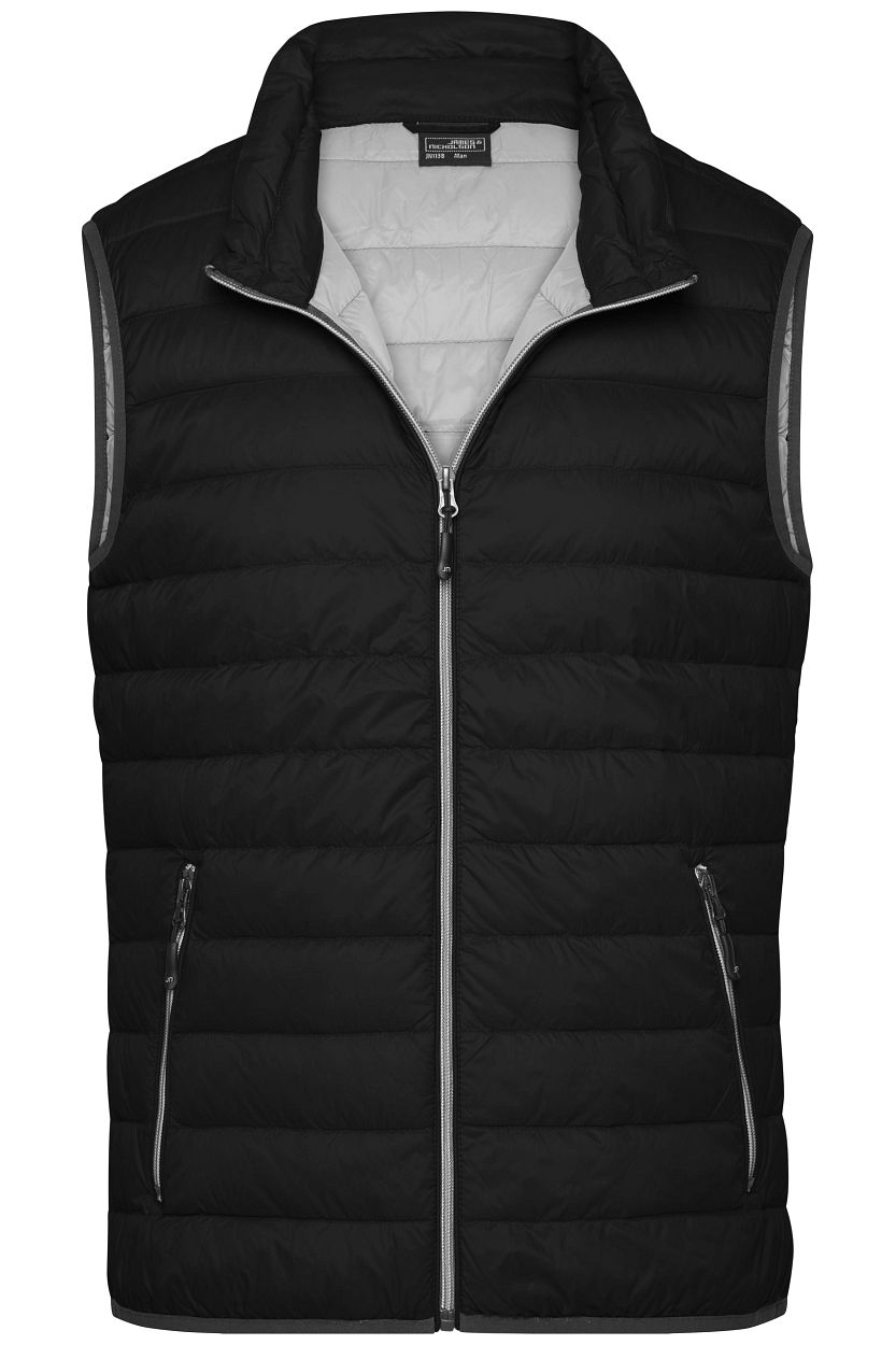 Men's Down Vest "JN1138" in Black/Silver, Größe 3XL - Daiber
